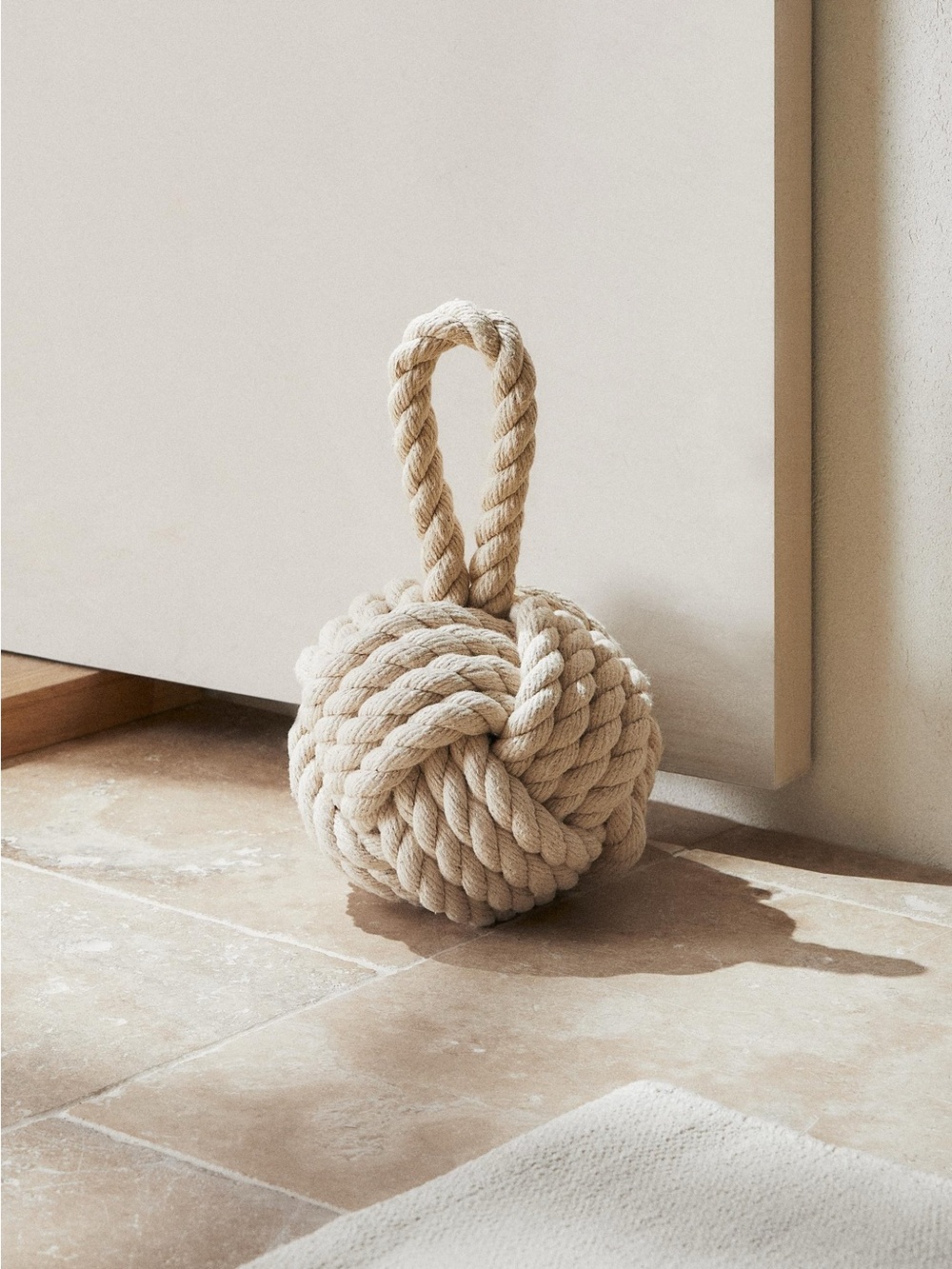 NWT Zara Home Natural Cotton Rope Doorstop